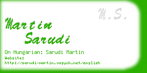 martin sarudi business card